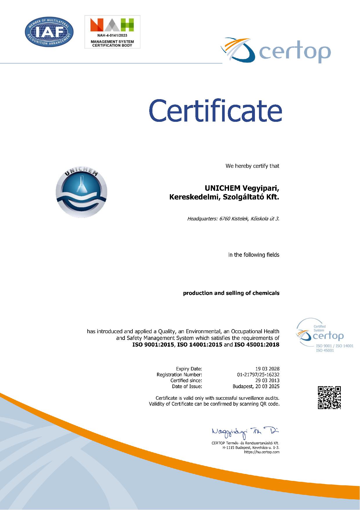 ISO 9001, ISO 14001