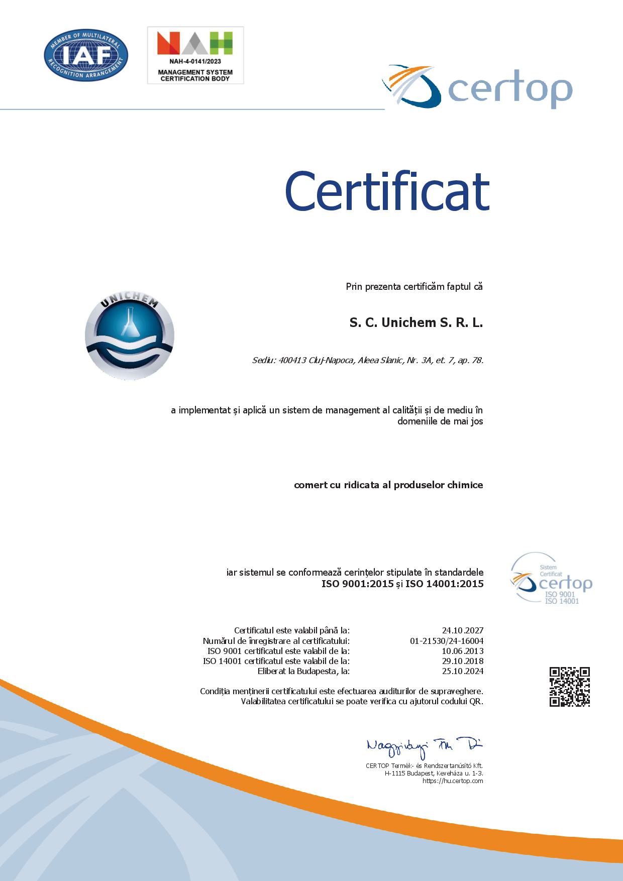 ISO 9001, ISO 14001